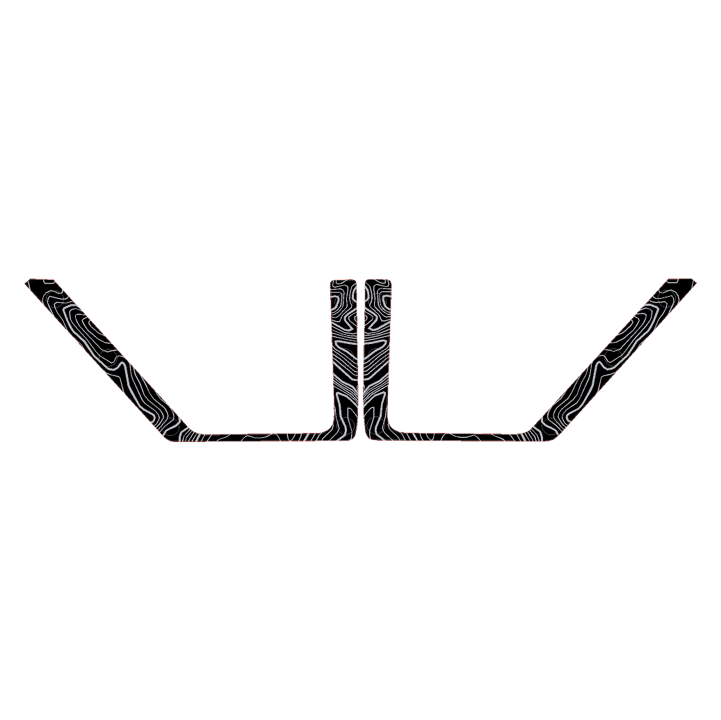 Topo Front Door Net Trim Overlay Kit (Printed Series) - 2021+ Bronco StickerFab