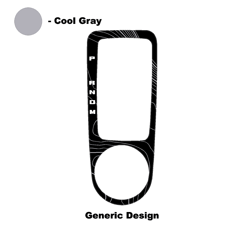 Topo Automatic Shifter Overlay (Printed Series) - 2021+ Bronco Automatic StickerFab