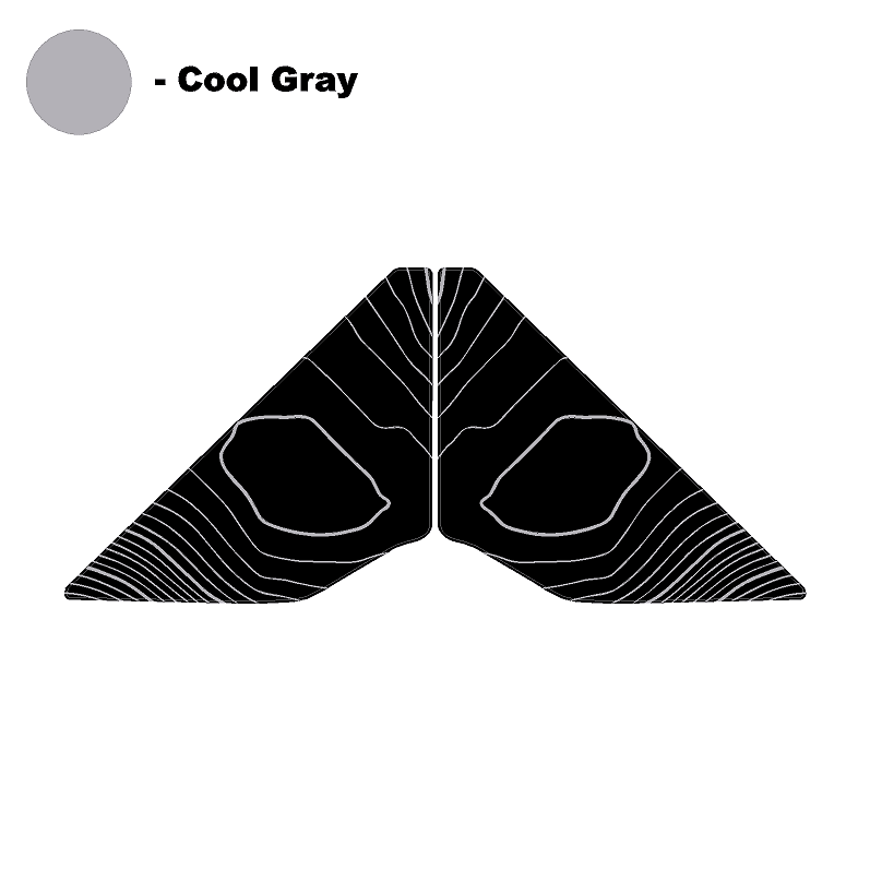 Topo Front Window Triangle Overlay (Printed Series) - 2021+ Bronco 4 Door StickerFab