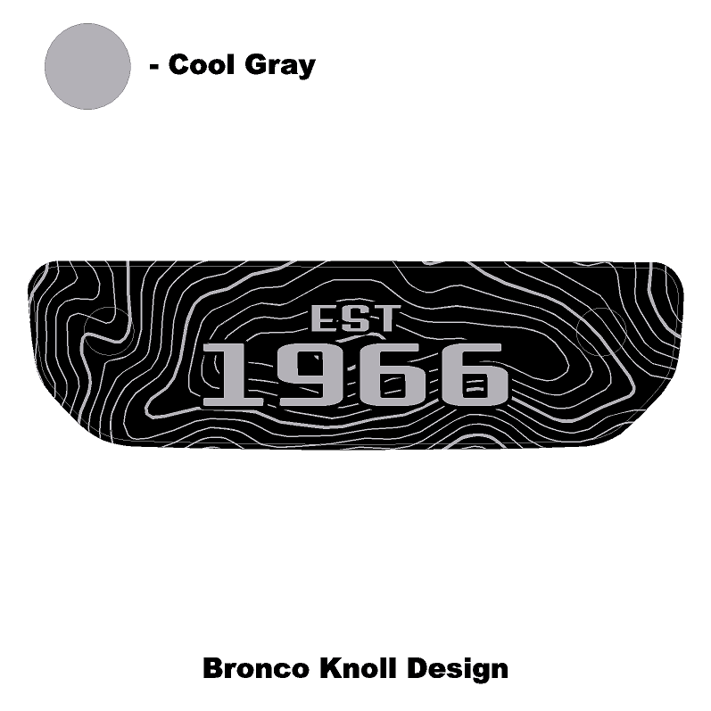 1966 Topographic Shifter Plate (Printed Series + Acrylic) - 2021+ Bronco StickerFab