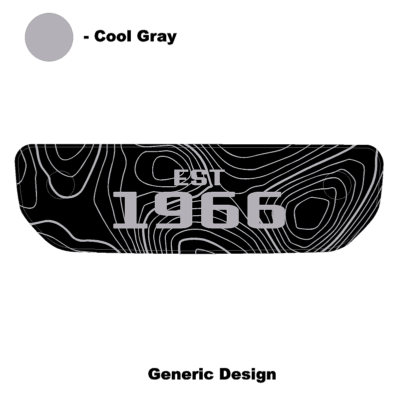 1966 Topographic Shifter Plate (Printed Series + Acrylic) - 2021+ Bronco StickerFab
