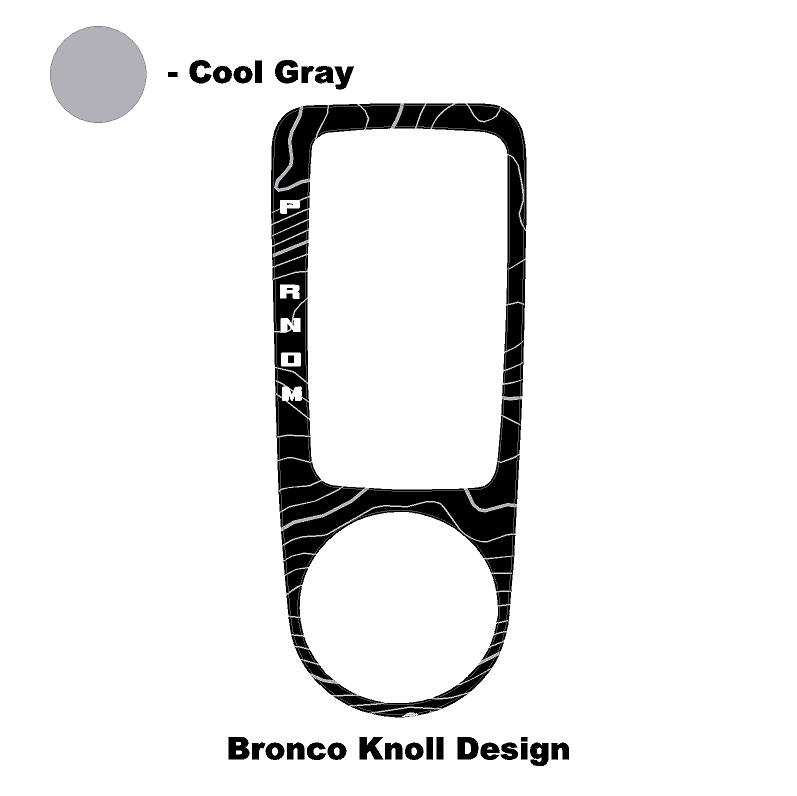 Topo Automatic Shifter Overlay (Printed Series) - 2021+ Bronco Automatic StickerFab