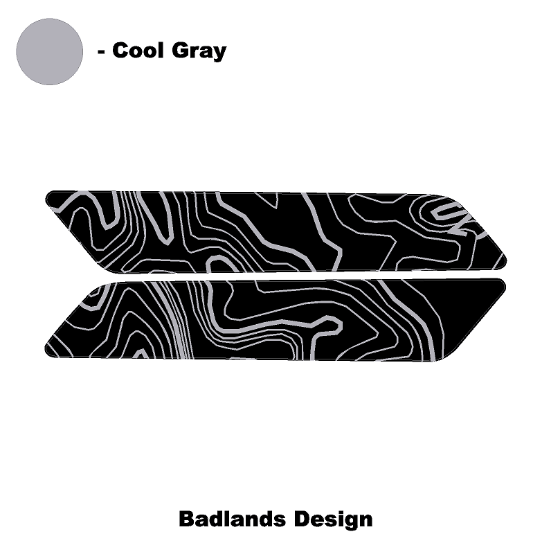 Topo Interior Rear Door Grab Handle Overlay Kit (Printed Series) - 2021+ Bronco 4 Door StickerFab