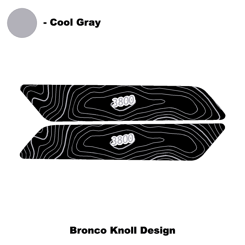 Topo Interior Rear Door Grab Handle Overlay Kit (Printed Series) - 2021+ Bronco 4 Door StickerFab