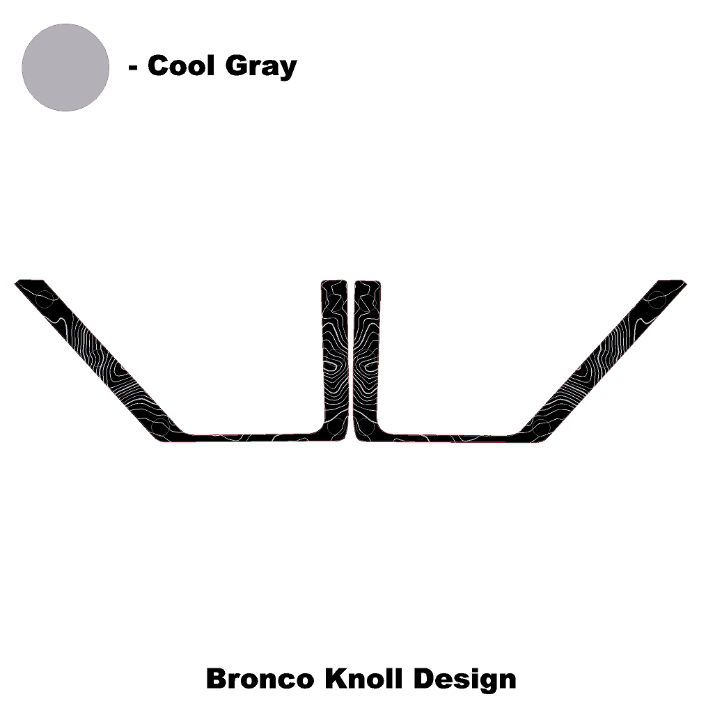 Topo Front Door Net Trim Overlay Kit (Printed Series) - 2021+ Bronco StickerFab