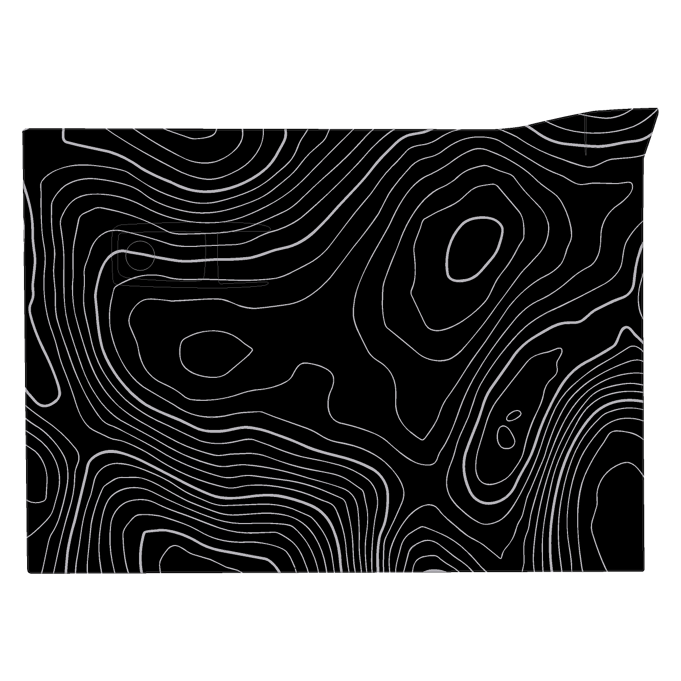 Topo Glovebox Overlay Kit (Printed Series) - 2021+ Bronco StickerFab