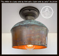Handcrafted Copper Farmhouse Ceiling Light | 8.5" Flush Mount The Lamp Goods