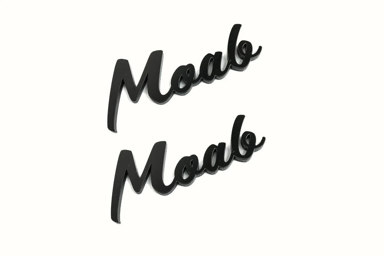 Cursive Fender Emblems (Moab, Texas, Lucky, Florida) - Universal StickerFab