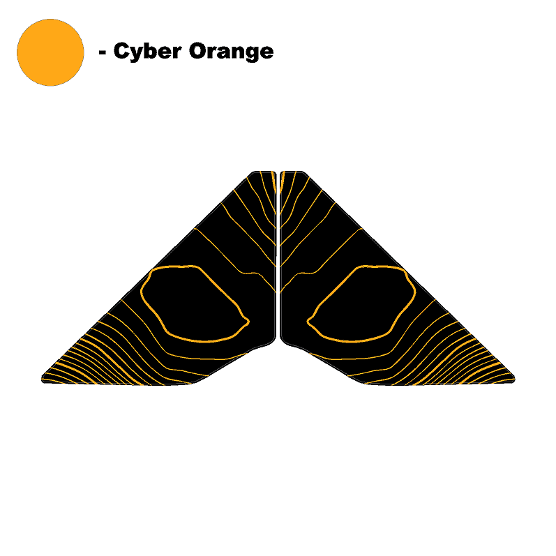 Topo Front Window Triangle Overlay (Printed Series) - 2021+ Bronco 4 Door StickerFab