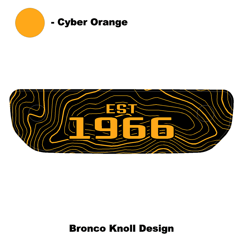 1966 Topographic Shifter Plate (Printed Series + Acrylic) - 2021+ Bronco StickerFab