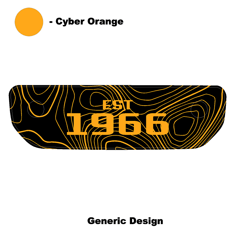 1966 Topographic Shifter Plate (Printed Series + Acrylic) - 2021+ Bronco StickerFab
