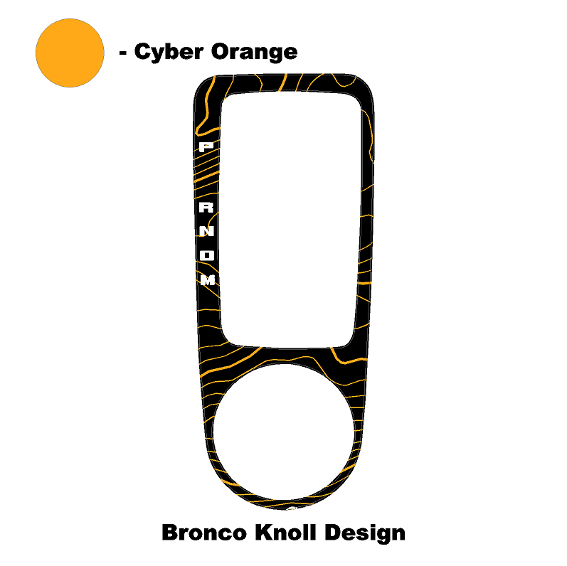 Topo Automatic Shifter Overlay (Printed Series) - 2021+ Bronco Automatic StickerFab
