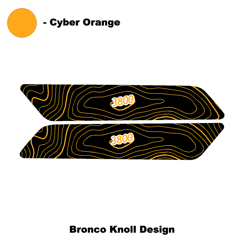 Topo Interior Front Door Grab Handle Overlay Kit (Printed + Laser Series) - 2021+ Bronco StickerFab