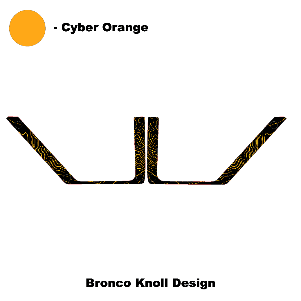 Topo Rear Door Net Trim Overlay Kit (Printed Series) - 2021+ Bronco StickerFab
