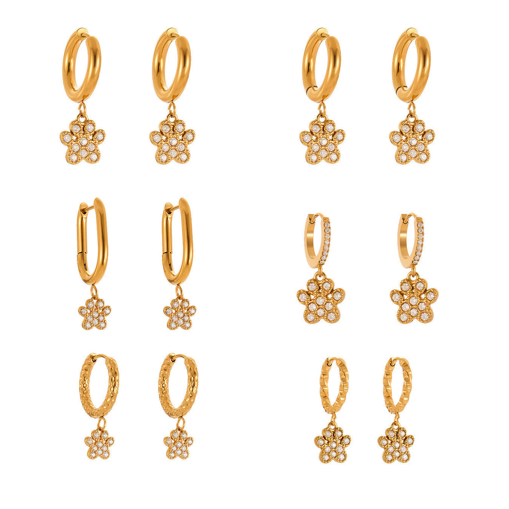 Exquisite And Dainty Bear-claw Pendant Earrings Vera Lux