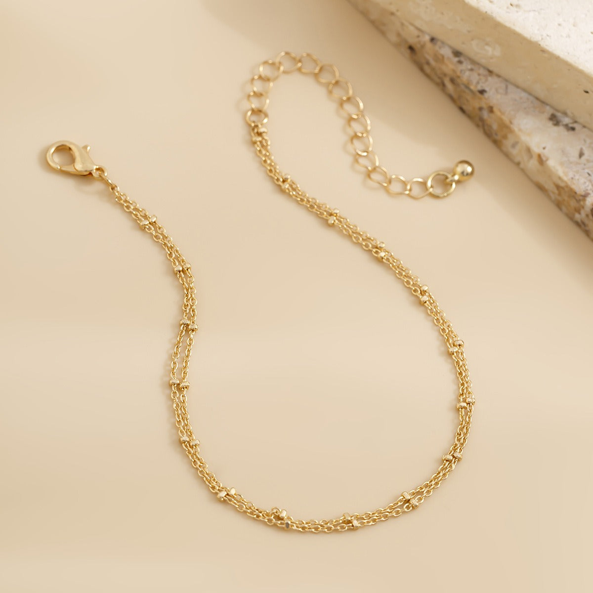 Star-Shaped Butterfly Chain Imitation Pearl Anklet Vera Lux