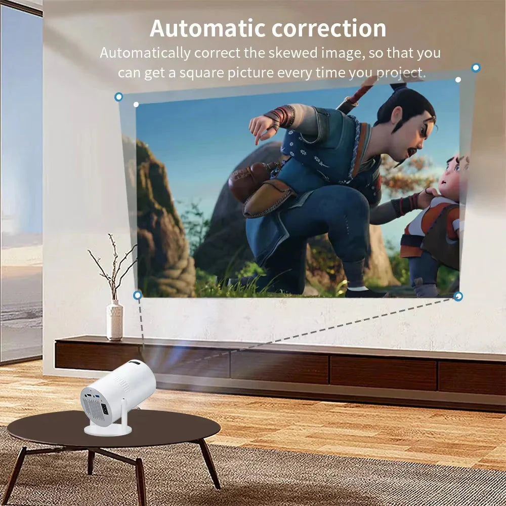 Salange P300 Mini Portable Projector - 4K 8K Video Decoding, 720P HD, Android 11, Wi-Fi, BT 5.1 Whatever the Treasure