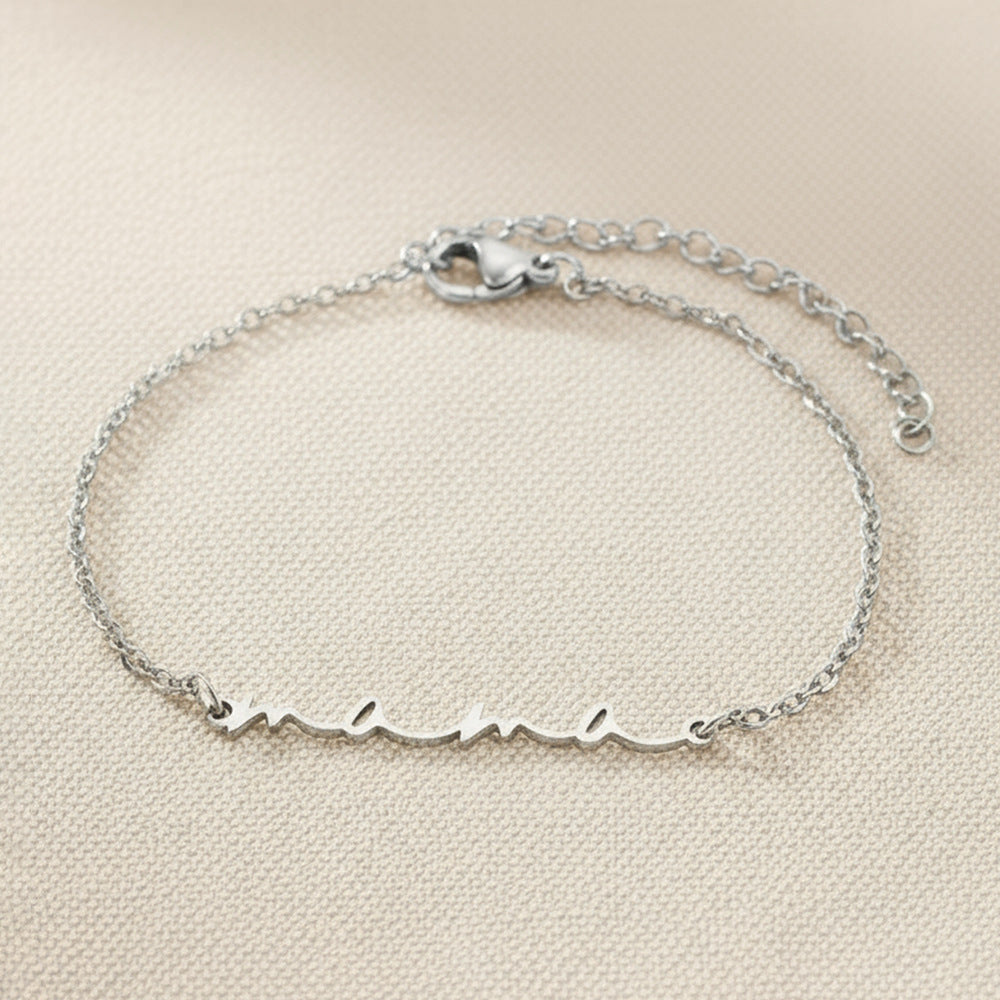 Letter Pendant Bracelet Sophisticated And Versatile Jewelry Vera Lux