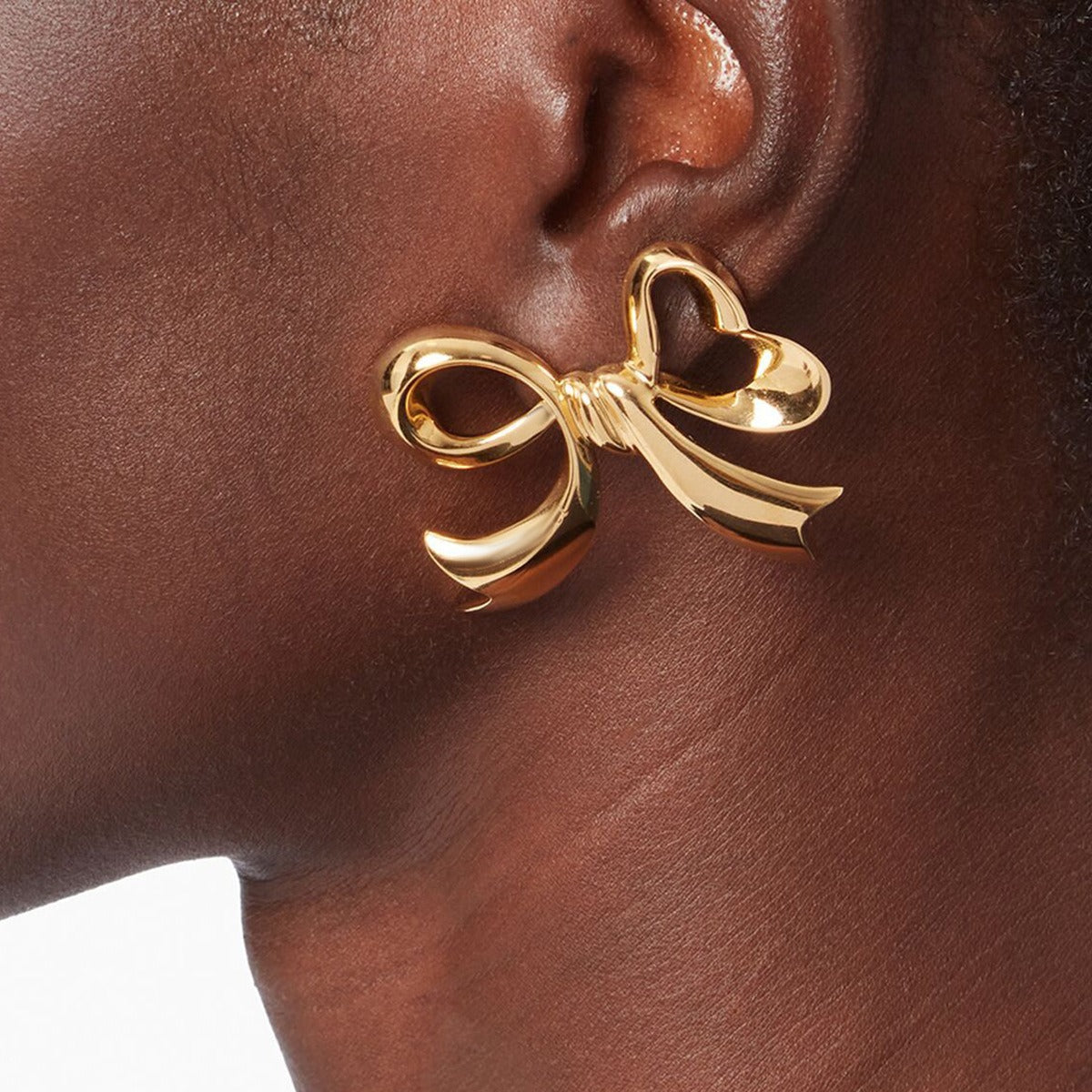 18k gold bow design exquisite and noble earrings Vera Lux