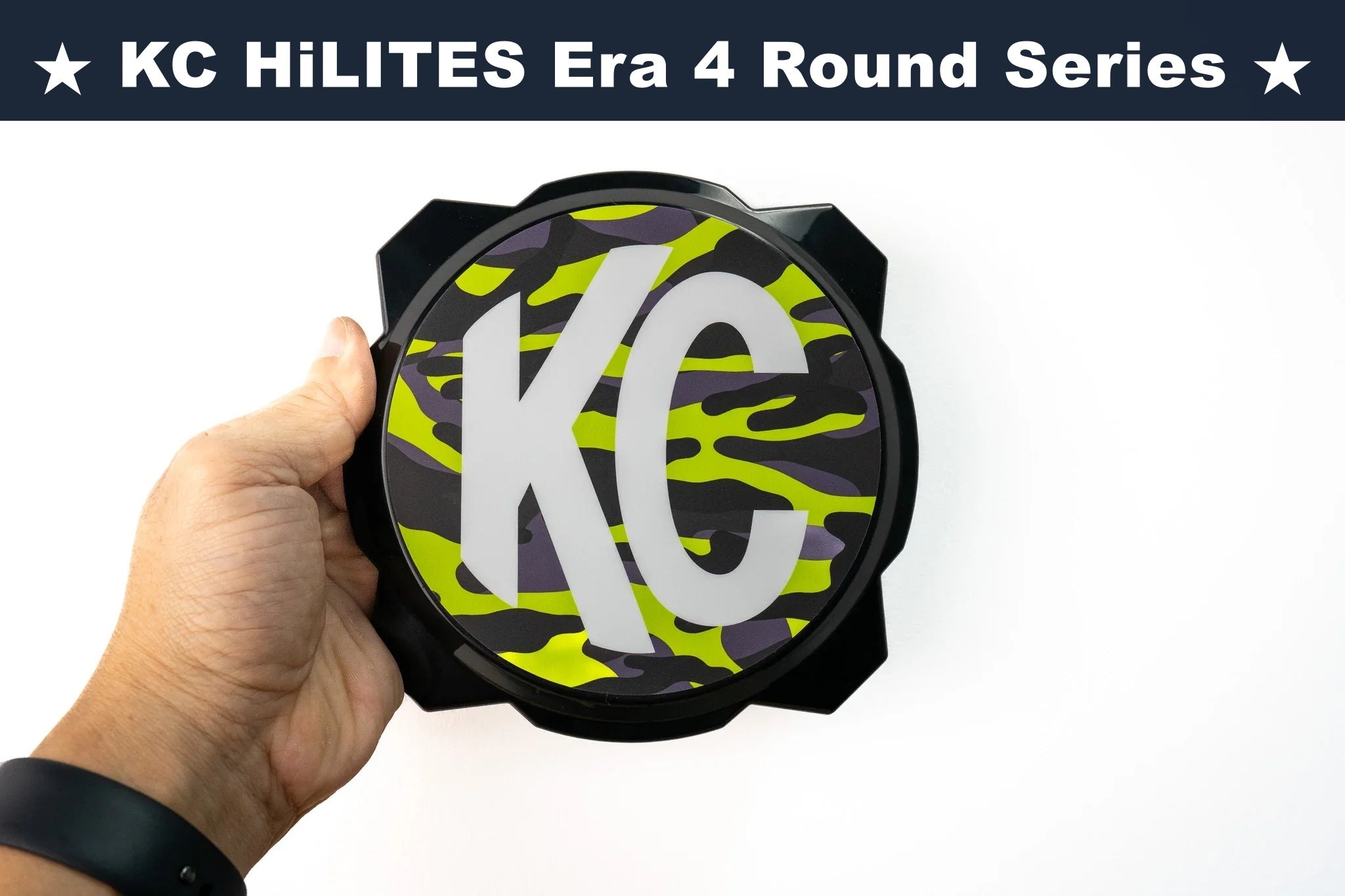 KC HiLITES Era 4 ROUND Series Light Cover Overlays - Universal StickerFab
