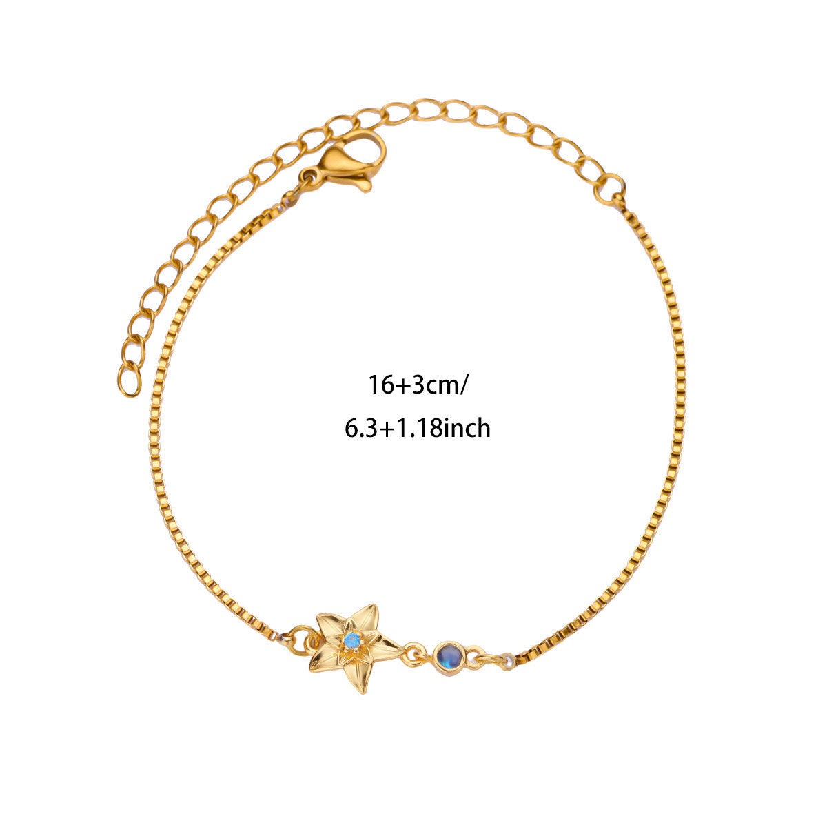 18 Gold December Birth Flower Bracelet Vera Lux