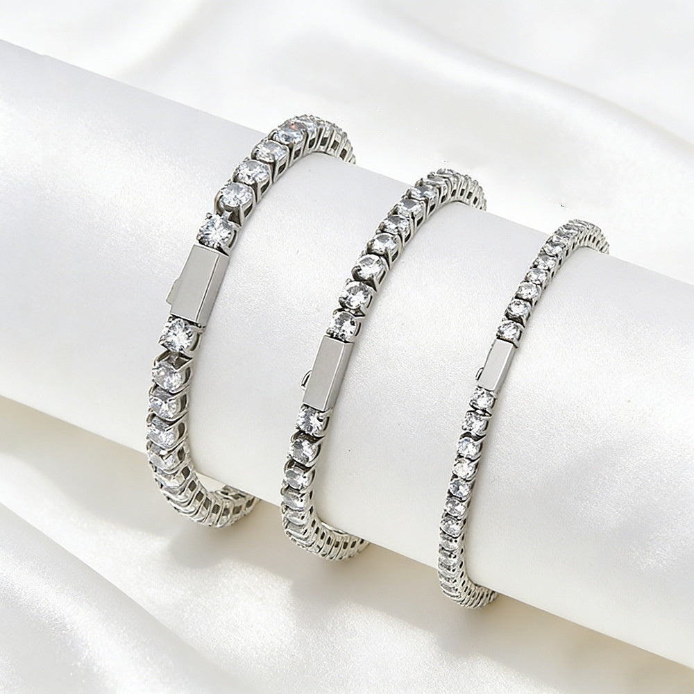 Stainless Steel 316 Tennis Chain Inlaid With Zircon Vera Lux