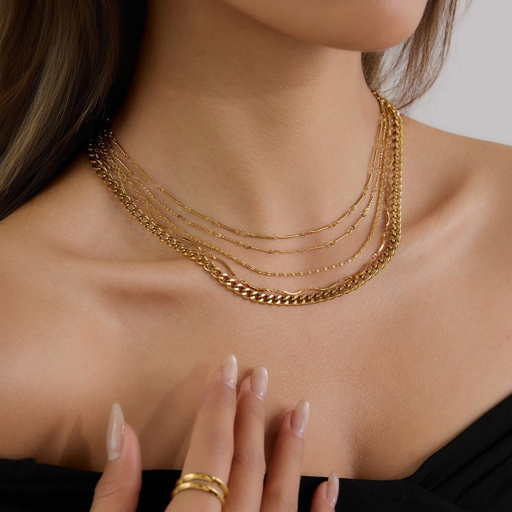 18K Gold Chain Design Exquisite Fashion Necklace Vera Lux
