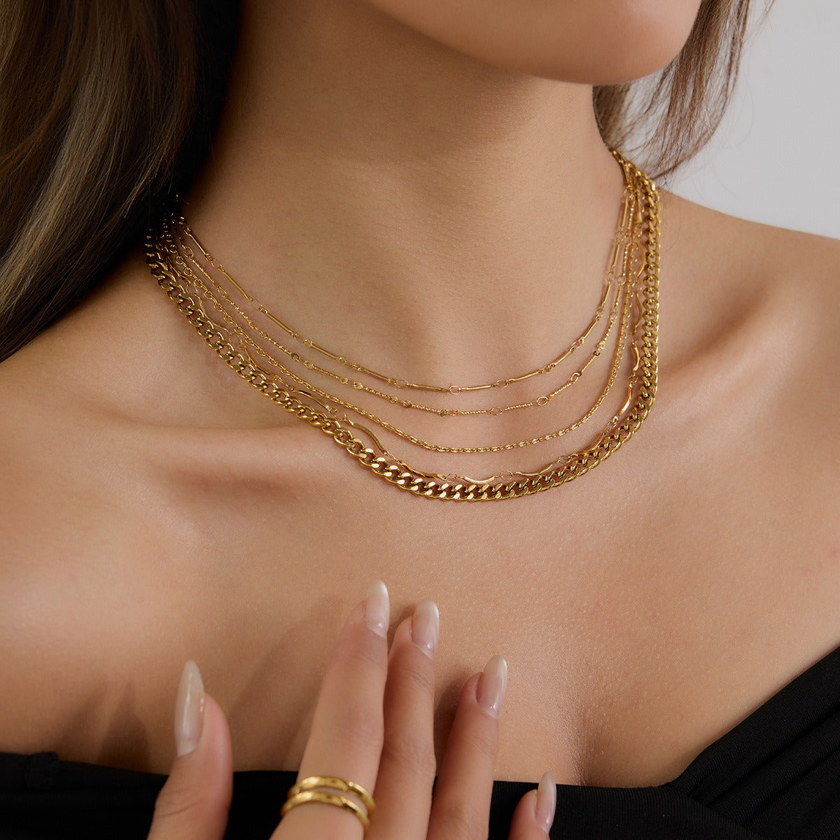 18K Gold Chain Design Exquisite Fashion Necklace Vera Lux