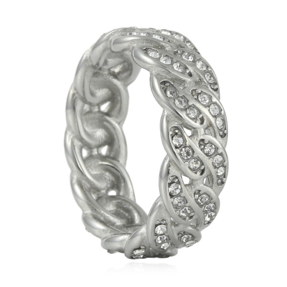 Personalized Punk Stainless Steel Chain Ring Vera Lux