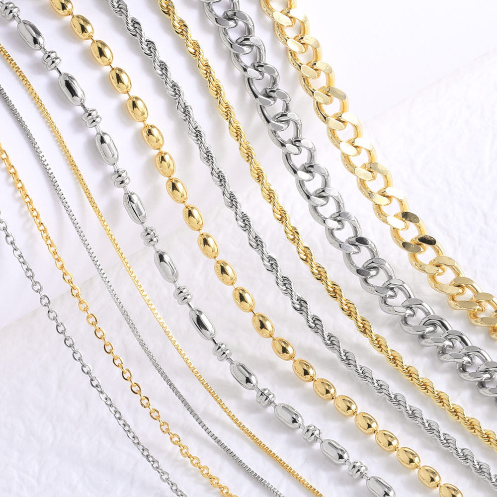 Copper-plated 18k Gold DIY Hip-hop All-match Chain Necklace Vera Lux