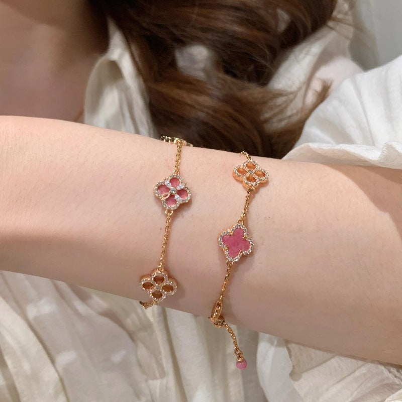 Pink Four Leaf Clover Jewelry Collection Vera Lux