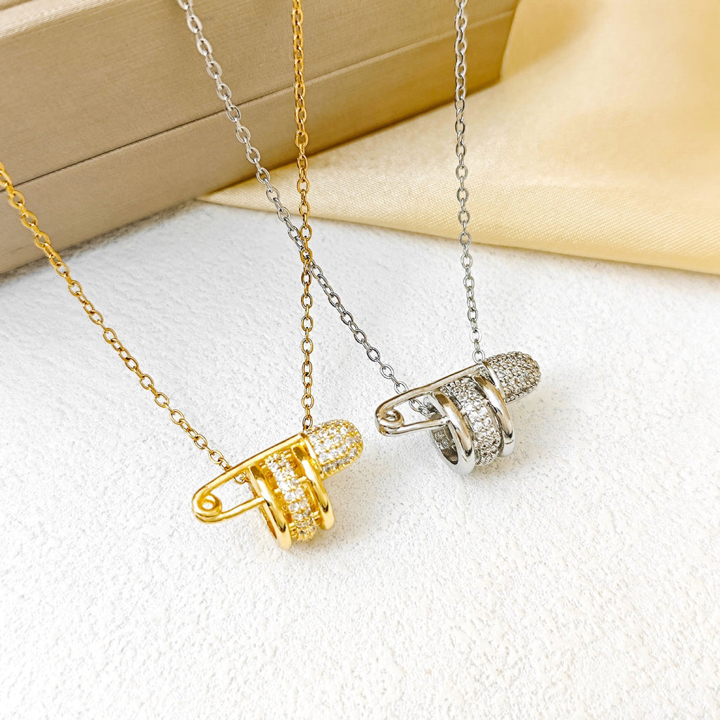 New Style Niche Diamond-Encrusted Pendant Minimalist Elegant All-Match Necklace Vera Lux