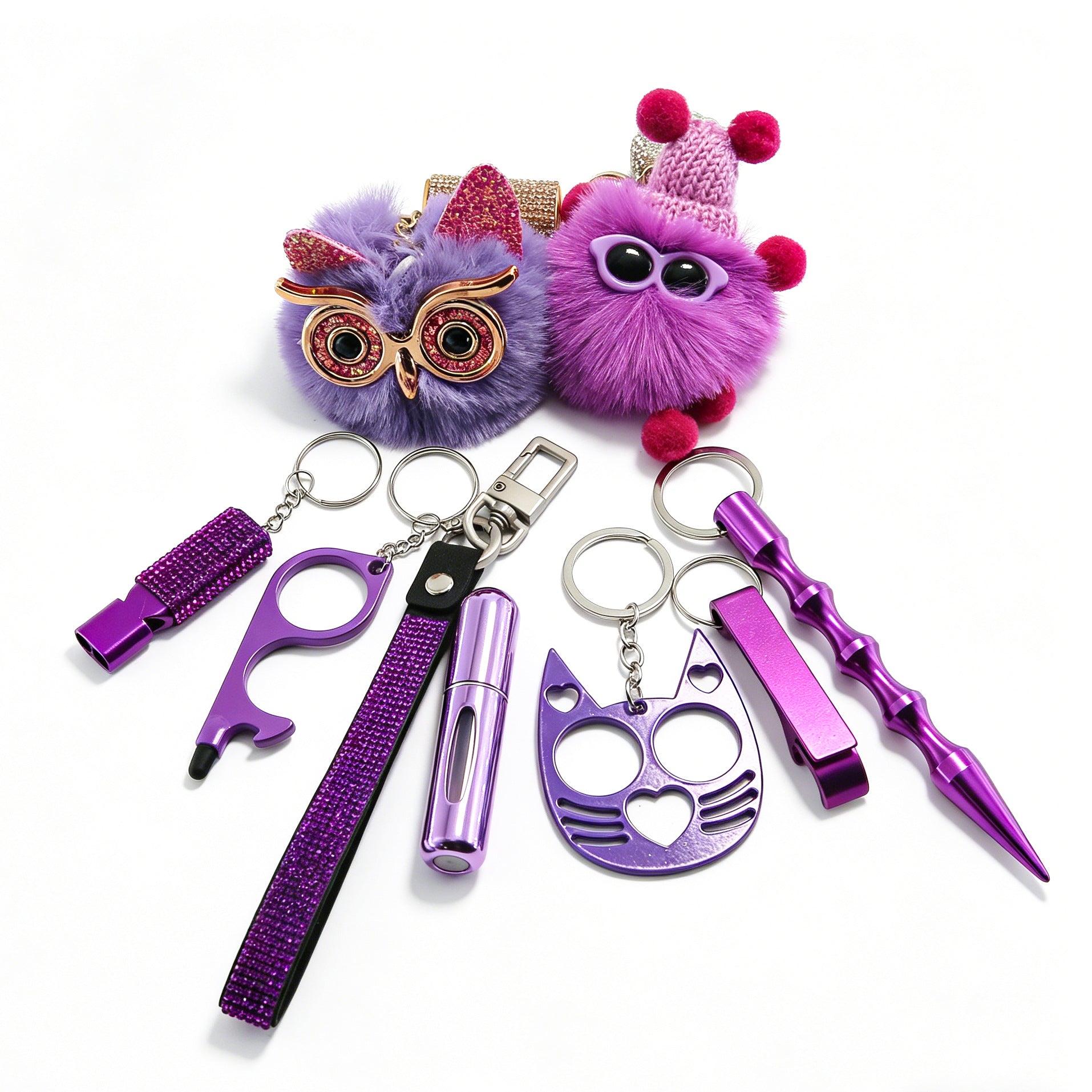 Ins Little Coal Ball Self-defense Keychain Vera Lux