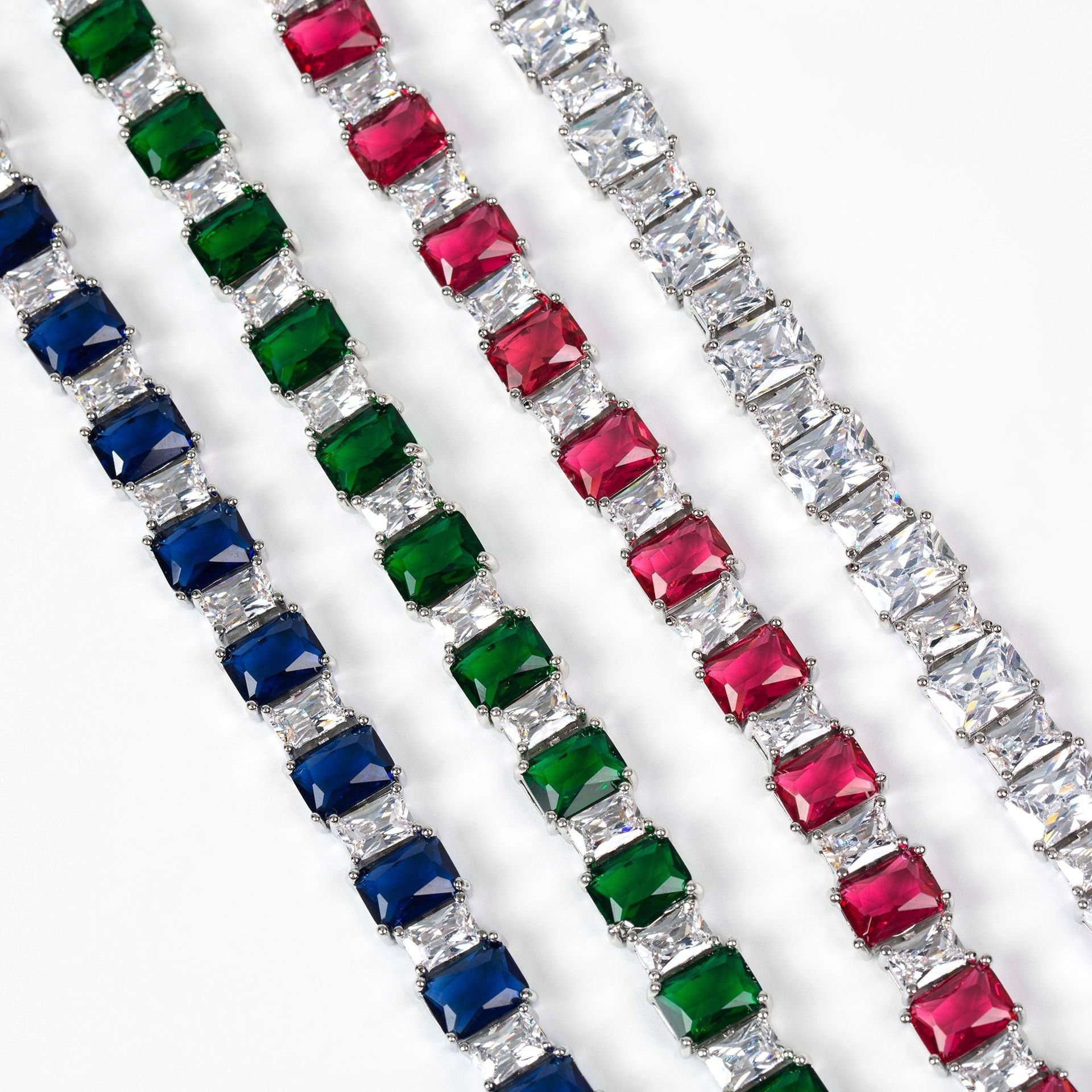 Enamel-Accented Square Micro-Pavé Zircon Bracelet Vera Lux