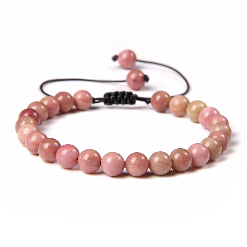 6mm Natural Stone Beads Womens Bracelet Yoga Energy Sports Vera Lux