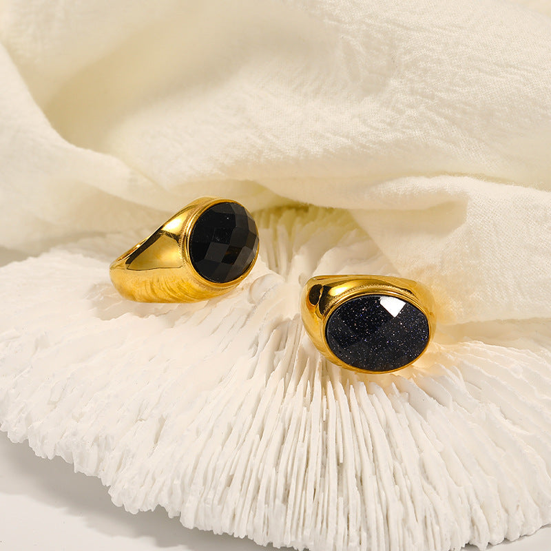 Modern Luxe Oval Gemstone-Encrusted Ring For Women Vera Lux