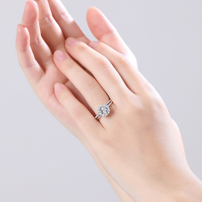 S925 Sterling Silver Snowflake Ring Vera Lux