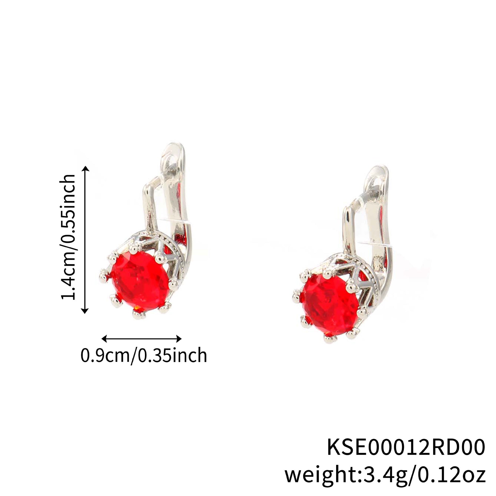 New Round Zircon Earrings For Women Vera Lux