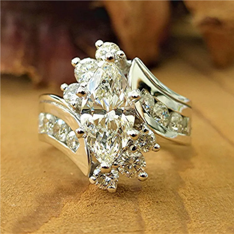 Horse Eye Shaped Zircon Ring For Women Vera Lux