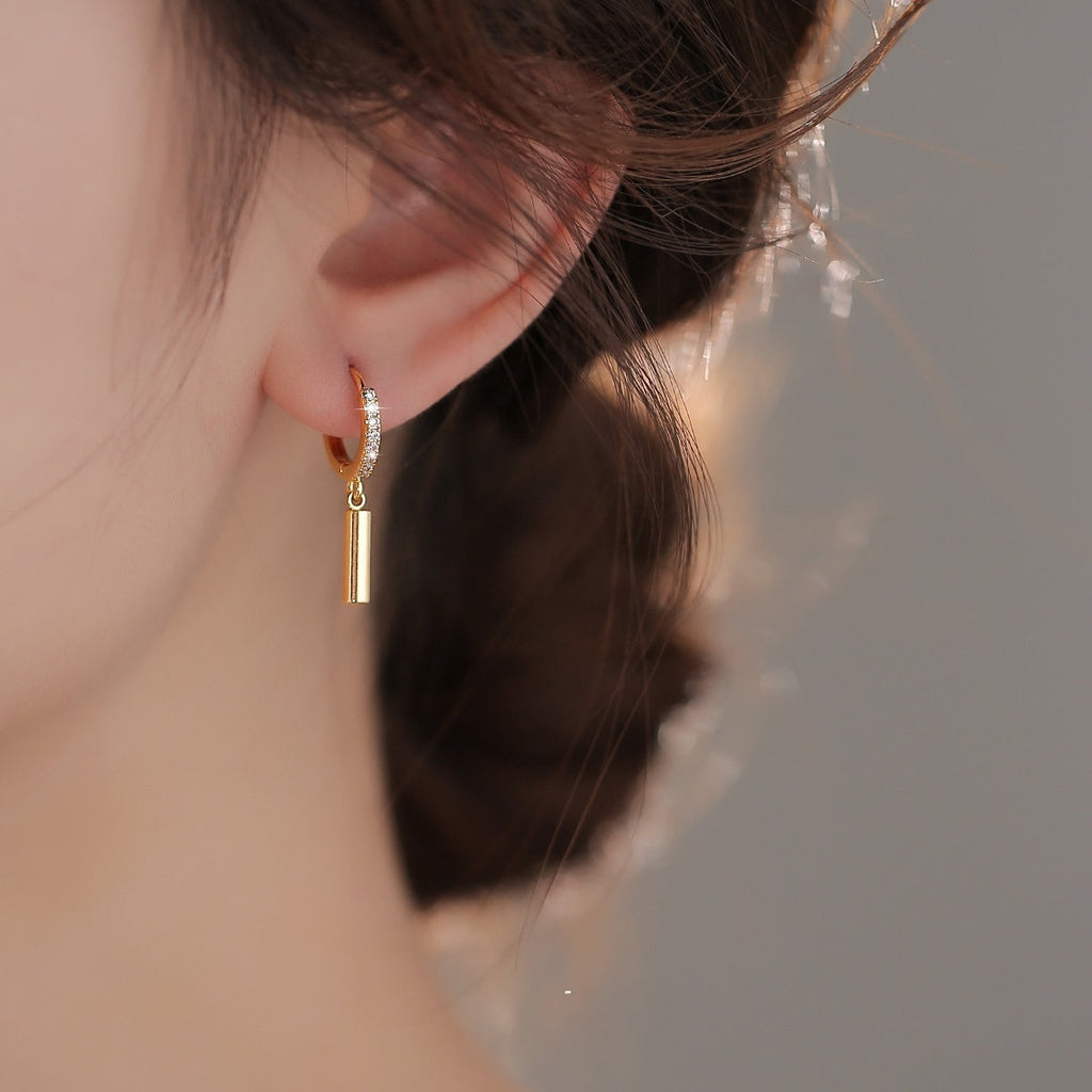 Cylindrical Geometric Niche Light-luxury Ear Clips Vera Lux