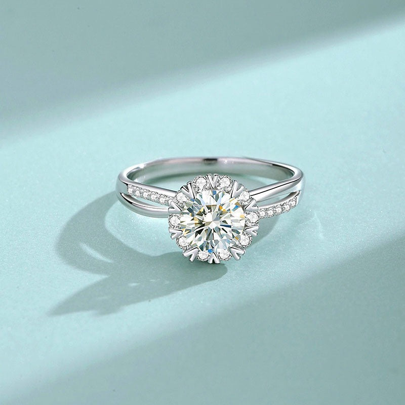 S925 Sterling Silver Snowflake Ring Vera Lux