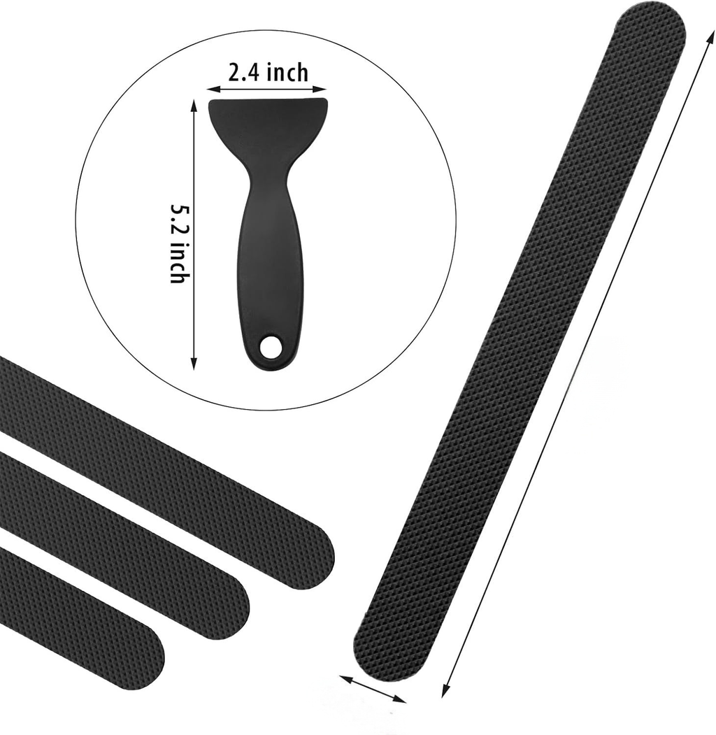Anti-slip tape-black-2 * 38cm-with black scraper-PEVA-12 pieces Vera Lux