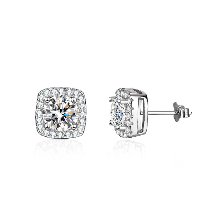 925 sterling silver moissanite earrings Vera Lux