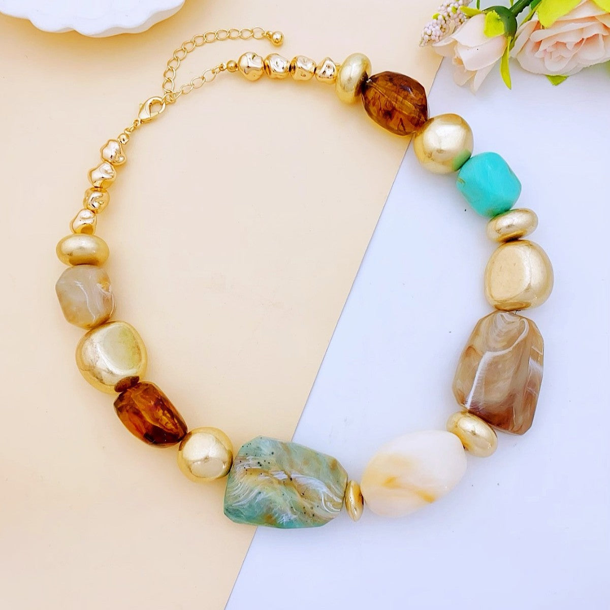 Irregular Acrylic Statement Necklace Collection Vera Lux