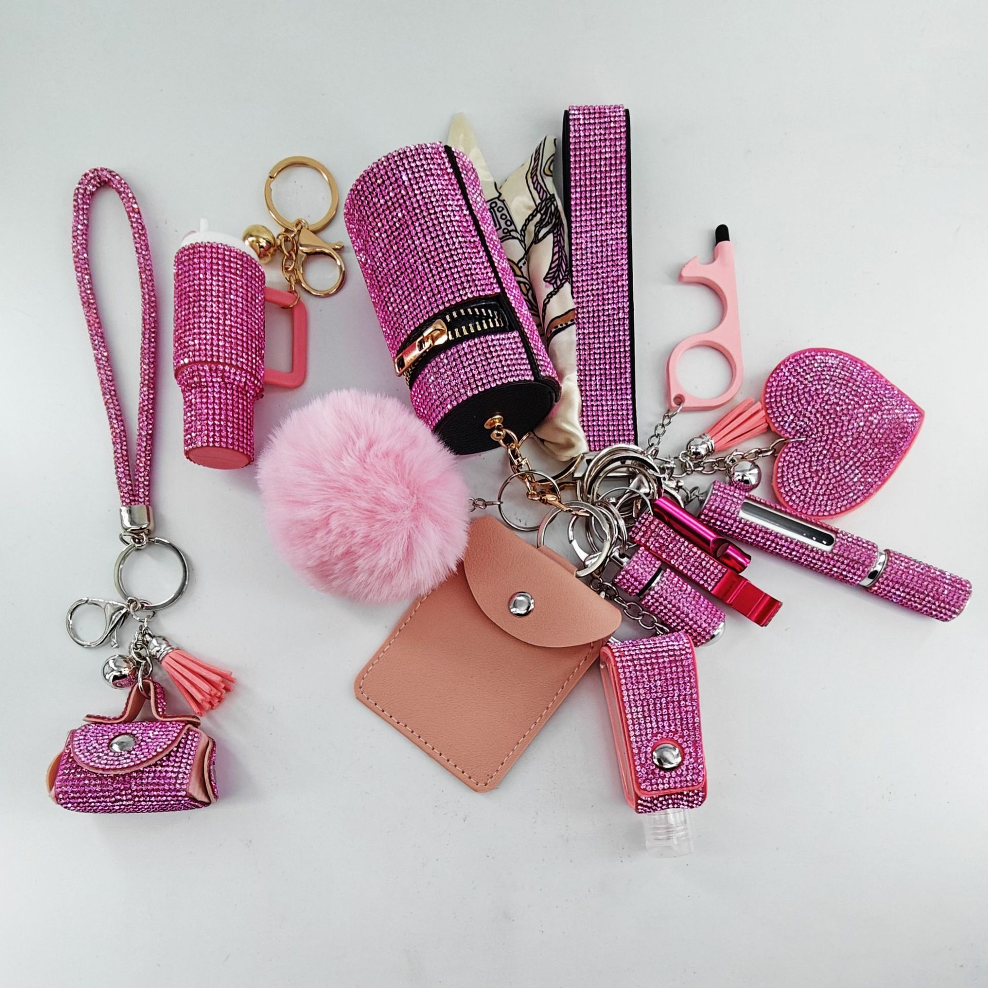 13-Piece Self-Defense Mini Lipstick Keychain Set Vera Lux