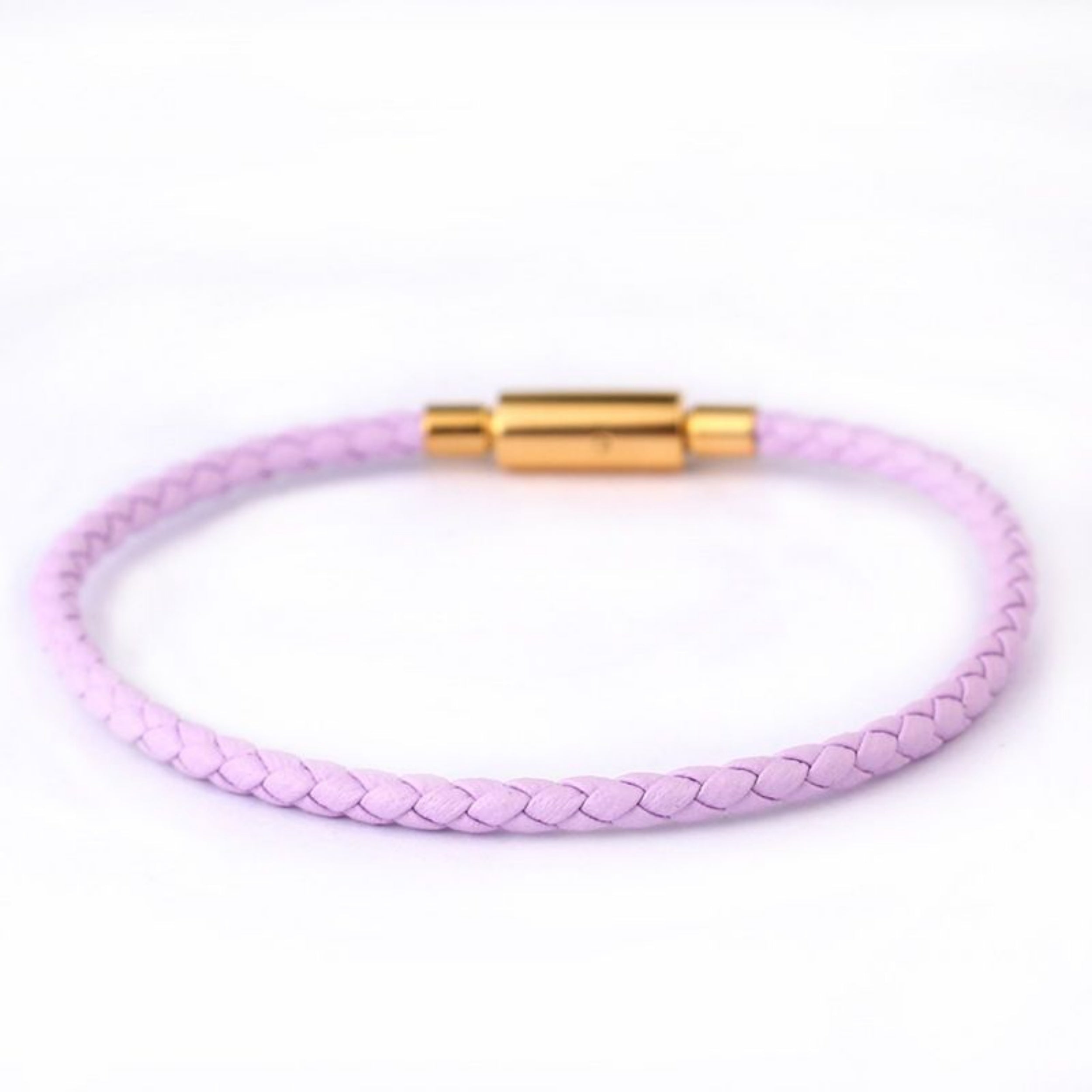 3.0mm Stainless Steel Leather Cord Bracelet With A Single Buckle And Wear-resistant Edging. Vera Lux