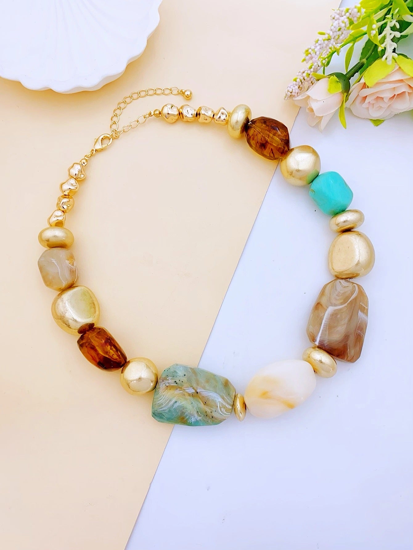 Irregular Acrylic Statement Necklace Collection Vera Lux