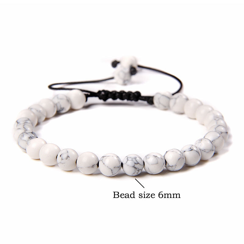 6mm Natural Stone Beads Womens Bracelet Yoga Energy Sports Vera Lux