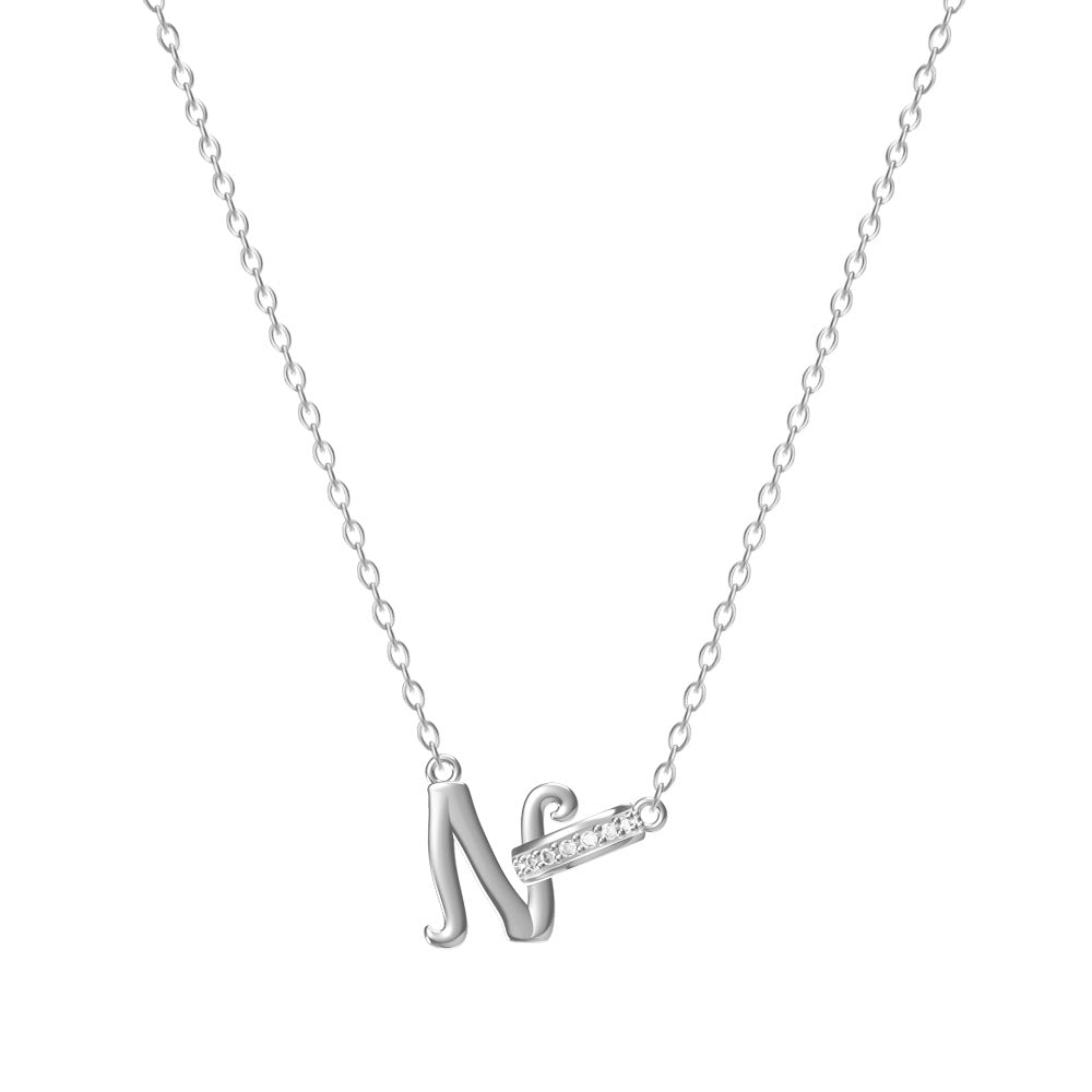26-Letter Diamond-Embedded Unique Design Necklace For Women Vera Lux
