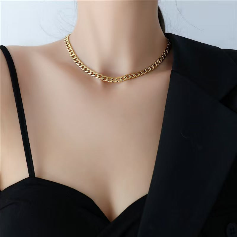 Fashionable Minimalist Cuban-link Necklace With A Premium Feel Vera Lux
